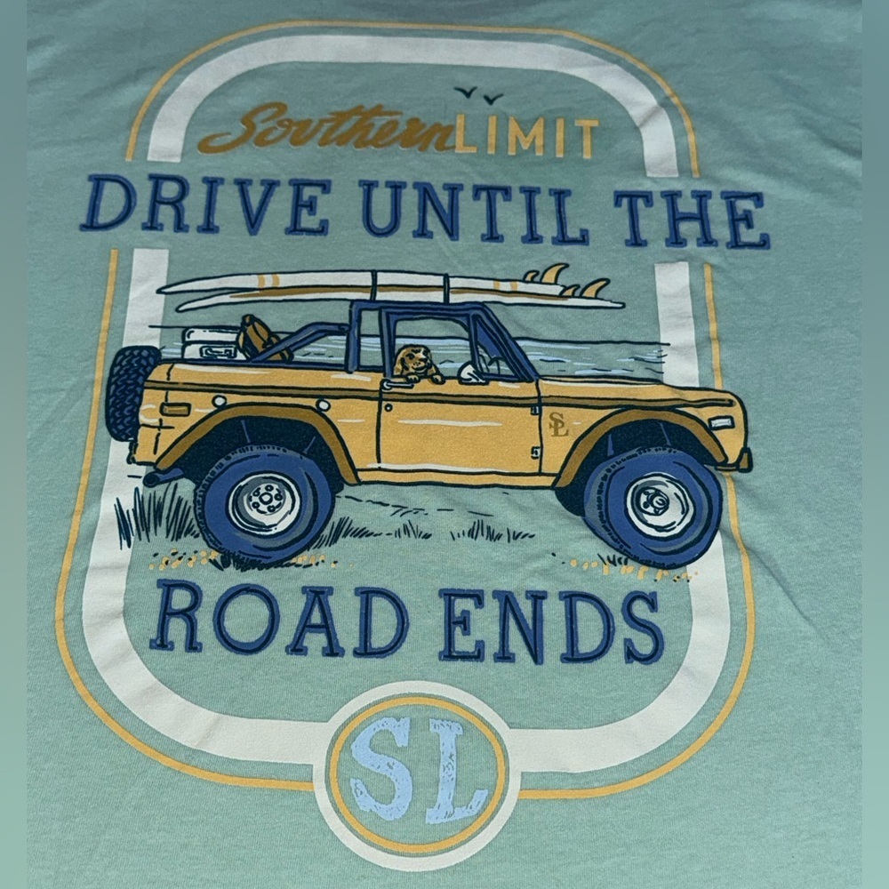 Next Level Apparel Teal Adventure Graphic Tee